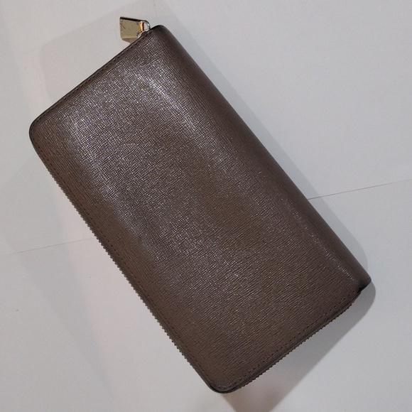 Furla Women’s Babylon Leather Zip Wallet – Brown Grey, Genuine, Includes Box - Picture 4 of 12